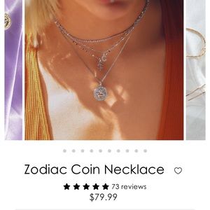 libra zodiac coin necklace